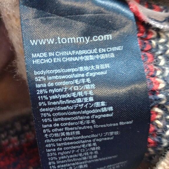 Tommy Hilfiger Men Lambswool Fair Isle Crewneck Holiday Sweater - Picture 7 of 8